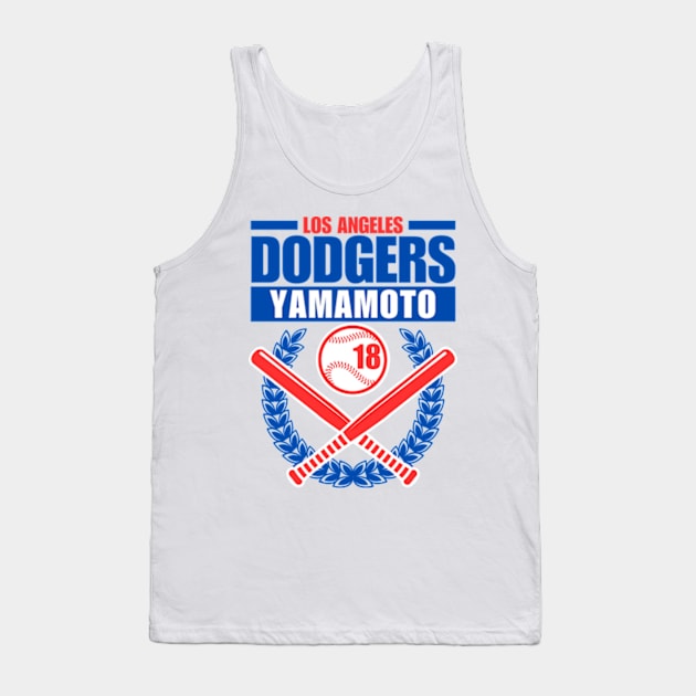 LA Dodgers Yamamoto 18 Baseball Tank Top by ArsenBills